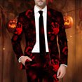 thumbnail image 2 of JHLZHS Veste de Costume pour Hommes TP Mode Décontractée Boucle Imprimée Mode Simple Douce Travail Formel Chaud Hauts Décontractés Costume pour Hommes Coupe Régulière Costumes pour Hommes Grande Taille, 2 of 4