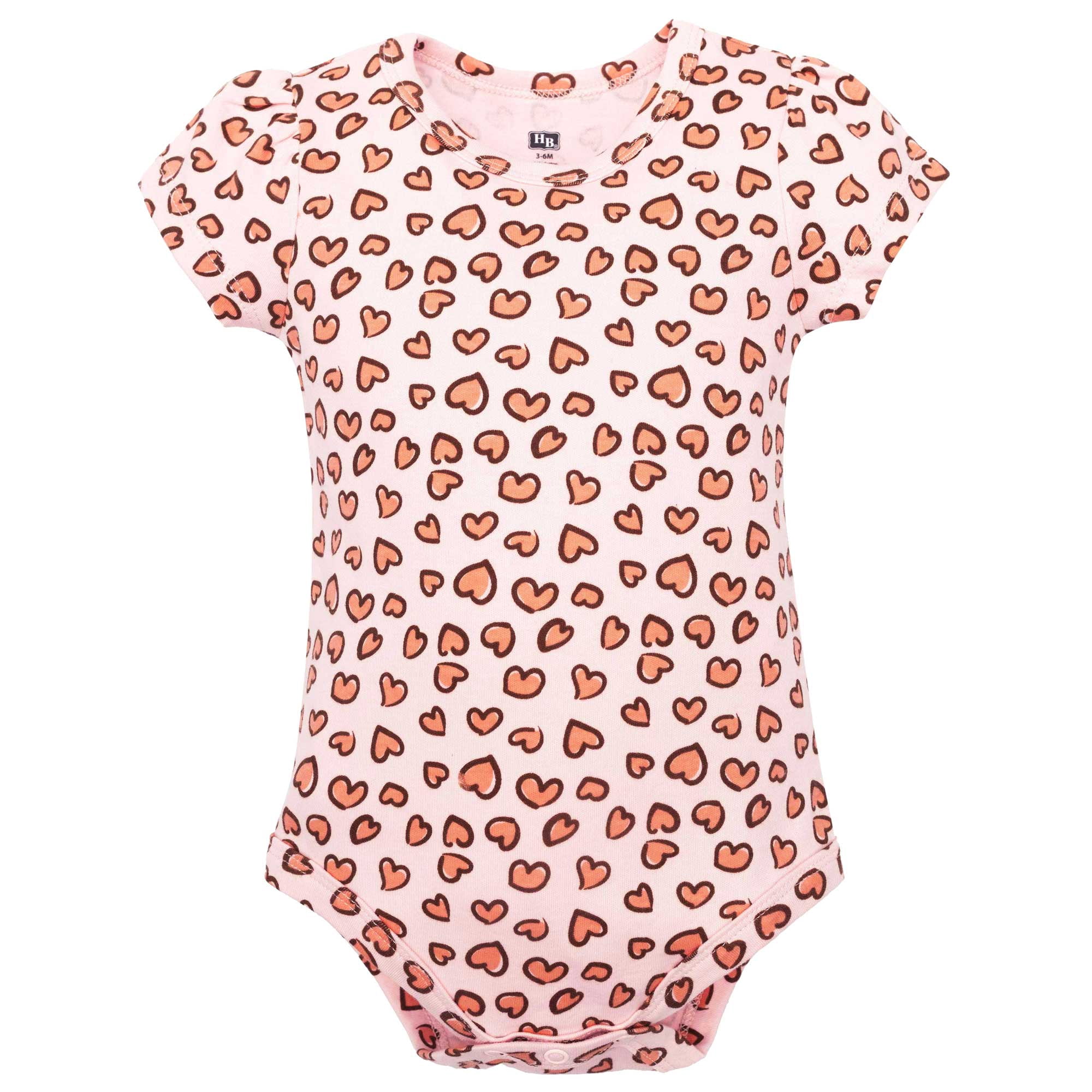 Hudson Baby Infant Girls Cotton Layette Set, Leopard Bow, 9-12 Months