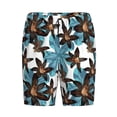 thumbnail image 6 of Daiia Lilies Flowers Mens Woven Stretch Pajama Short,Short Pajama Pants-Medium, 6 of 7