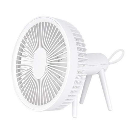 

USB Desk Fans Air Cool Fan Lightweight Rechargeable with Lights Personal Table Cooling Fan 4 Speeds for Home Outdoor Indoor Hiking Car Dorm