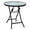 Black, variant on Costway Patio Folding Round Glass Side Table Bistro Coffee Table Plant Stand