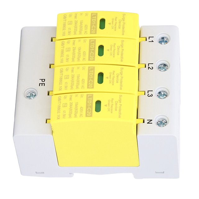 Dispositivo de Protección contra Sobretensiones Jadeshay Pararrayos 420 V CA 4P