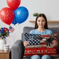 thumbnail image 3 of 2 Pack Outdoor Waterproof Throw Pillows,250 Years Anniversary Eagle Decorative Rectangle Pillow Case Patio Pillows for Chair Couch Sofa 20x12in, 3 of 9