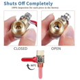 thumbnail image 2 of 1/4 Inch Ball Valve Npt Air Compressor Brass Valve Female Male Shut Off Small - Ri, 2 of 5