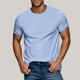 thumbnail image 2 of Manga Corta de Verano Tops Moda Casual Color Sólido Cremallera Bolsillo de Pie Camisa de Cuello, Fibra de Poliéster Superior para los Hombres, Lavado de Manos, 2 of 8