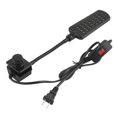 Feeding Box Lighting Clamp Clip Lamp 28 Led Flexible Aquarium Fish Tank Clamp Lamp Light White Blue Color Lighting Ultra Bright Three Modes With Clip Black