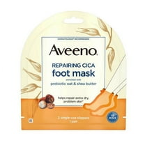 Aveeno Skin Relief Cica Foot Mask, 1 Pair , 6 Pack