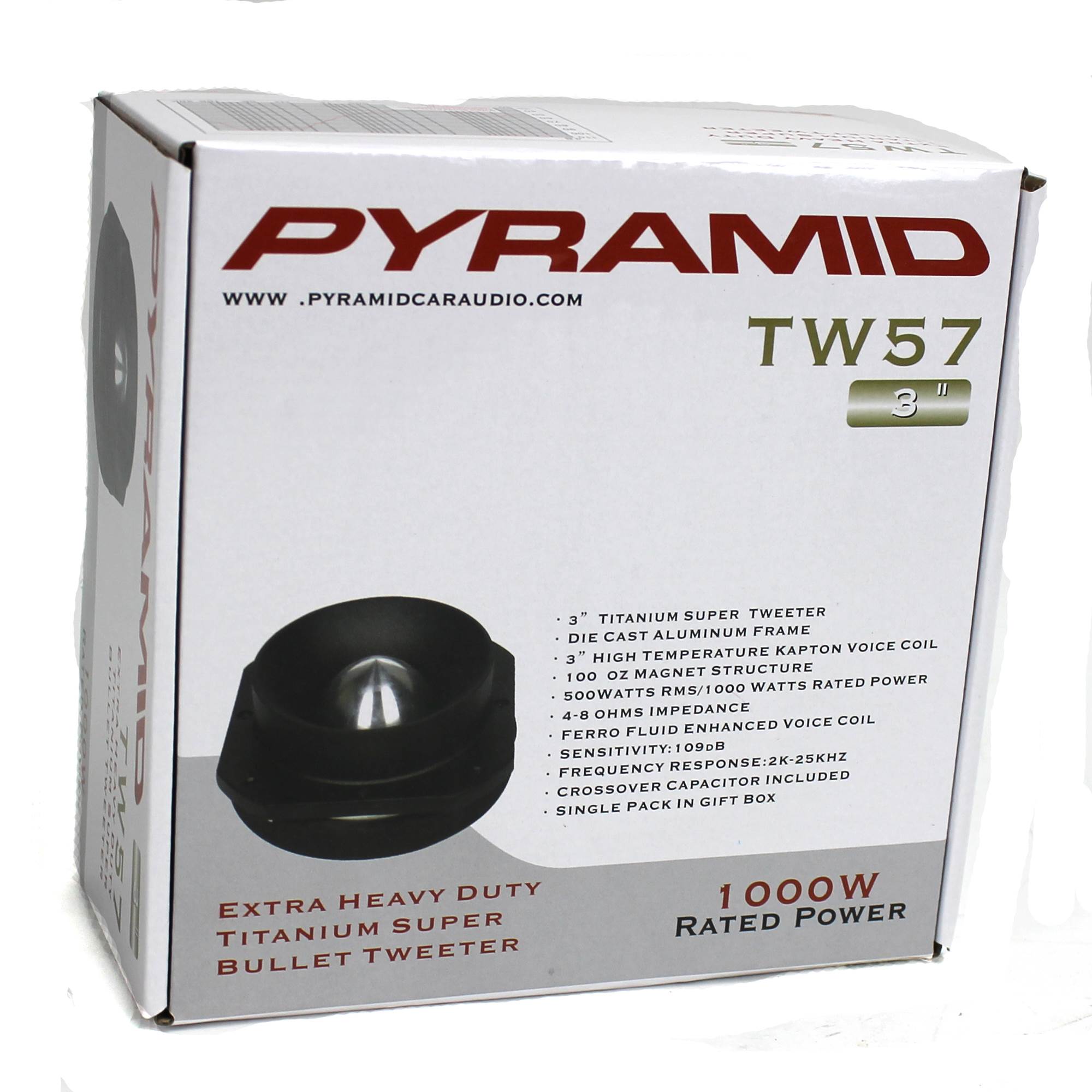 2) Pyramid PRO TW57 3" 2000W Dome Bullet Car Super Titanium Audio Tweeters - image 5 of 6