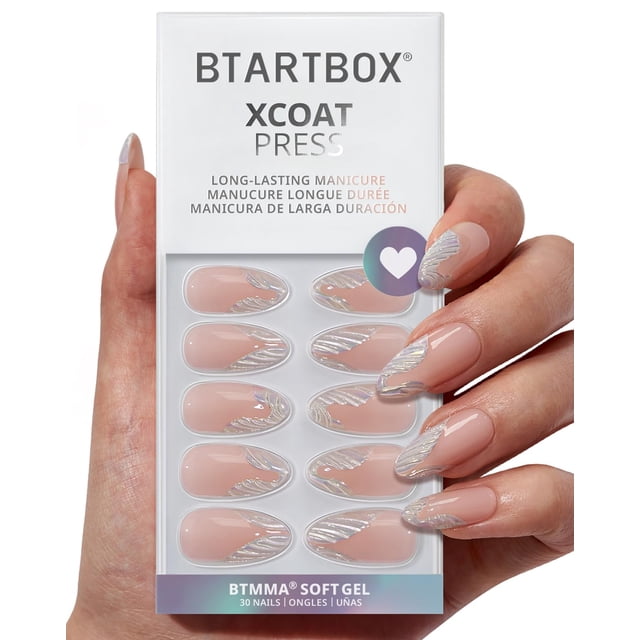 Set BtartBox French Tip Sculpting Almond 30 de Press On Nails
