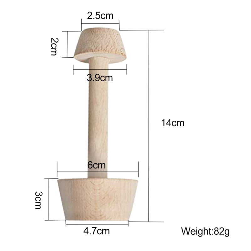 Wood Tart Tamper Double Sided Wooden Pastry Baking Egg Cake Pusher Kitchen Tools 