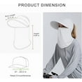 thumbnail image 6 of Women Sun Visor Hats, Wide Brim UV Protection Sun Visor Cap with Ponytail Hole & Removeable Flap Outdoor UPF 50+, 6 of 7