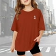 thumbnail image 4 of Girls Tshirts Graphic Casual Loose Fit Short Sleeve With Print Blend Kids Youth Cute Tops, 4 of 8