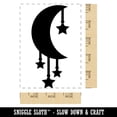 thumbnail image 2 of Moon with Hanging Stars Rectangle Rubber Stamp Stamping Scrapbooking Crafting - Large 2.5in, 2 of 7