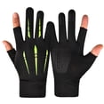 thumbnail image 3 of Roncen Femmes-Sunblock-Gants-Protection UV-Doigt Ouvert Respirant Séchage Rapide Glace-Silky Été Extérieur Conduite Randonnée, 3 of 3