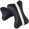 thumbnail image 2 of 2 uds almohada de cuello para coche respiración suave coche Auto cabeza cojín reposacabezas reposacabezas almohada negro, 2 of 5