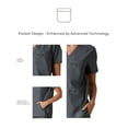 thumbnail image 4 of Siena 5-Pocket Women's Scrub Top, Comfort Fit, Moisture-Wicking Stretch Healthcare Uniform - Graphite - S, 4 of 7