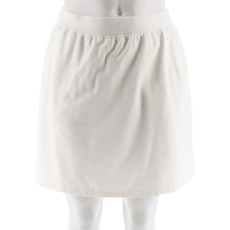 Denim & Co Essentials Pull-On Knit Skort Pockets A231545