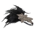thumbnail image 3 of Diadema de plumas para mujer, diadema para disfraz de los años 20 y 30, tocado Escribe un, 3 of 9