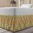 thumbnail image 1 of Paisley Bed Skirt, Continuous Traditional Oriental Elements Illustration, Elastic Bedskirt Dust Ruffle Wrap Around for Bedding Decor, 4 Sizes, Multicolor, by Ambesonne, 1 of 2