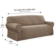 thumbnail image 6 of Mainstays Pixel 1-Piece Stretch Sofa Slipcover, Sand, 6 of 7