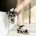 thumbnail image 4 of Sandalias de verano con tacón de cuña para mujer, tacones altos, boca de pez, hebilla de Metal, para mujer Wmkox8yii  nm10542, 4 of 6