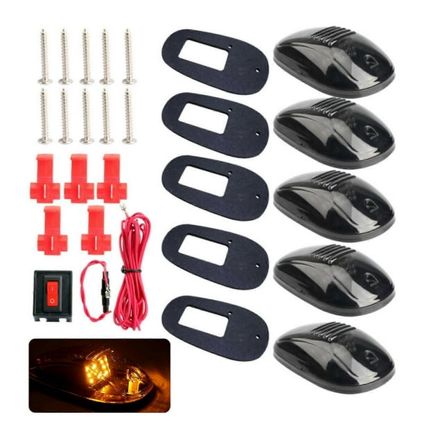 5 Pack LED Cab Lights Cab Roof Marker Running Lights Cab Clearance Lights for Trucks