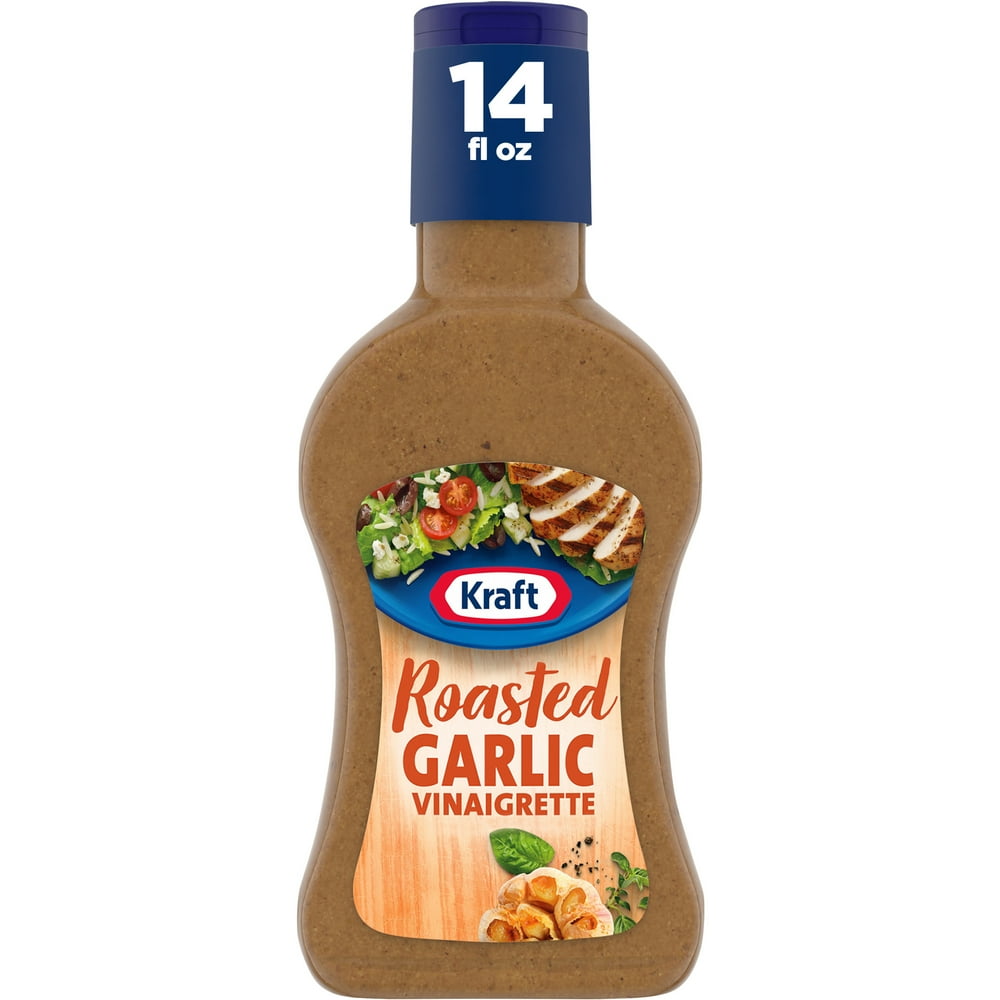 Kraft Roasted Garlic Vinaigrette Salad Dressing, 14 fl oz Bottle