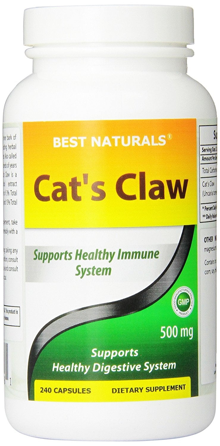 Best Naturals Cat's Claw Capsule, 500 mg, 240 Count
