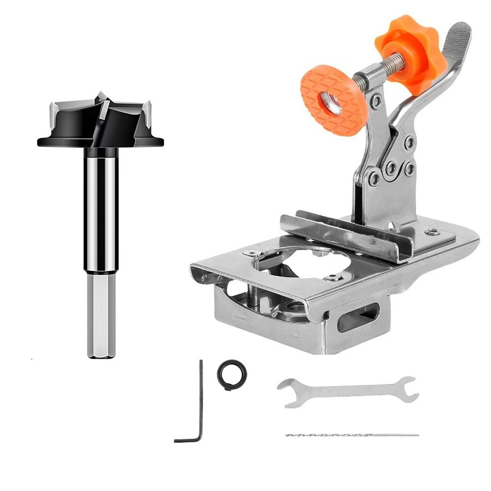 35Mm Concealed Hinge Drilling Jig Bits Woodworking Hole Drilling Guide Locator 1Set