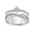 thumbnail image 1 of Argent Sterling Poli avec Bague CZ - Taille 7, 1 of 1