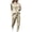 Beige, variant on Womens Pajamas Sets Velvet Long Sleeve Jogger Pjs Soft Sleepwear 2 Piece Lounge Sets Casual Tracksuits Wine XXL(XXL)