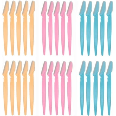 30 Pack Eyebrow Razor for Women, Exfoliating Dermaplaning Tool Facial Razor with Safety Precision Cover Face Hair Trimmer Shaper Shaver for Skincare Men Women