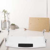 HOOWIFFY Ergonomic Keyboard Tray White PP and Aluminum Alloy Slide-Out Under Desk Mount for Comfortable Daily Use