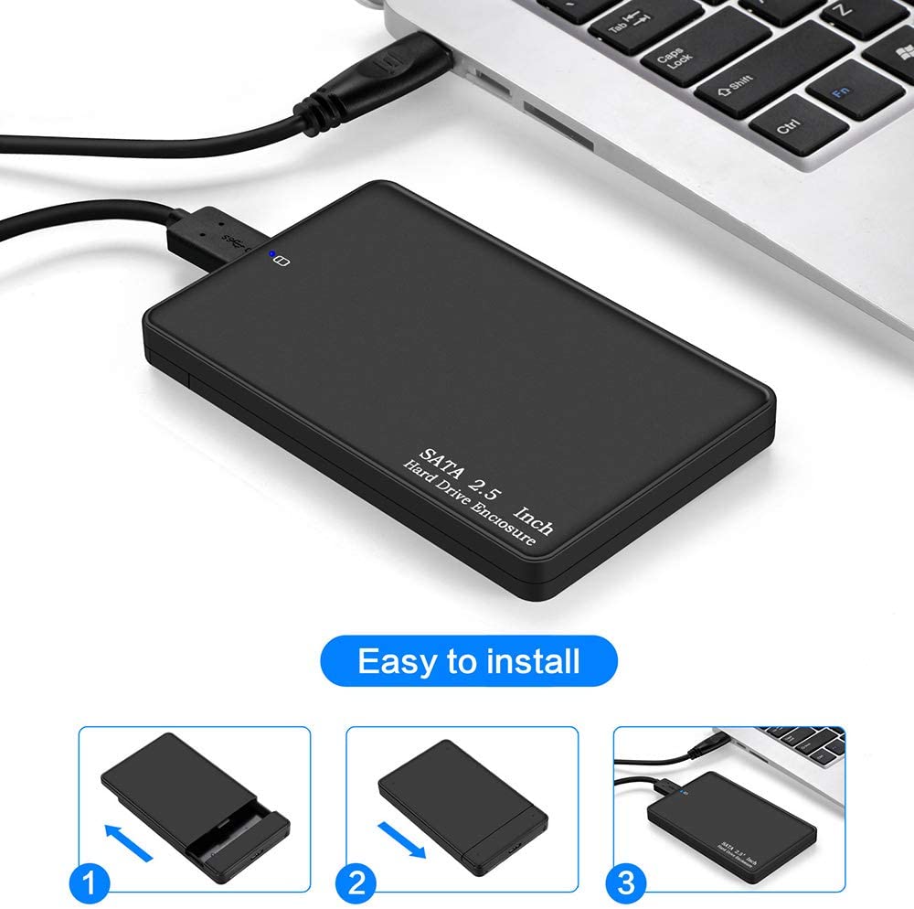 Boîtier Externe Pour Disque Dur/SSD 2.5 Pouces - USB 3.0, Plug & Play, Compatible PC Et Mac