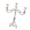 silver-Three heads, variant on Luxurious Gold Metal Candelabra With Floral Carvings For Wedding Centerpieces And Home Decor