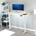 thumbnail image 4 of VIVO Electric Dual Motor 71”x30” Standup Desk, White/Light Wood Top, White Frame, 4 of 8