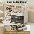 thumbnail image 5 of Makeup Organizer for Vanity, Countertop Organizer With 2 Large Drawers, Cosmetic Display Case for Beauty Essential（White）, 5 of 5