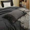 thumbnail image 5 of Luxury and Elegant GREY Bedding Twin XL 3 Pcs Tassel Bohemian Duvet Cover 100% Washed Cotton, 5 of 5