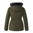 thumbnail image 3 of Wantdo Women's Recycled Winter Coat Hip-Length Thickened Parka Coat with Faux Fur Lined Hood Army Green M, 3 of 12