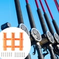 thumbnail image 1 of Colaxi 3 Tube Links Fishing Rod Holder Fishing Rod Bracket Lightweight Easy Setup 3 Hole Fishing Rod Rack Fishing Rod Rest for Yacht Orange, 1 of 8
