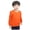 Orange, variant on Unisex Kids Solid Cotton Thin Sweatshirt T-Shirt Toddler Baby Crewneck Long Sleeve Tshirts Tops Blouse