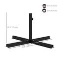 thumbnail image 3 of Outsunny Outdoor Universal Cross Brace Stand, Cross Umbrella Base, Black, 3 of 10