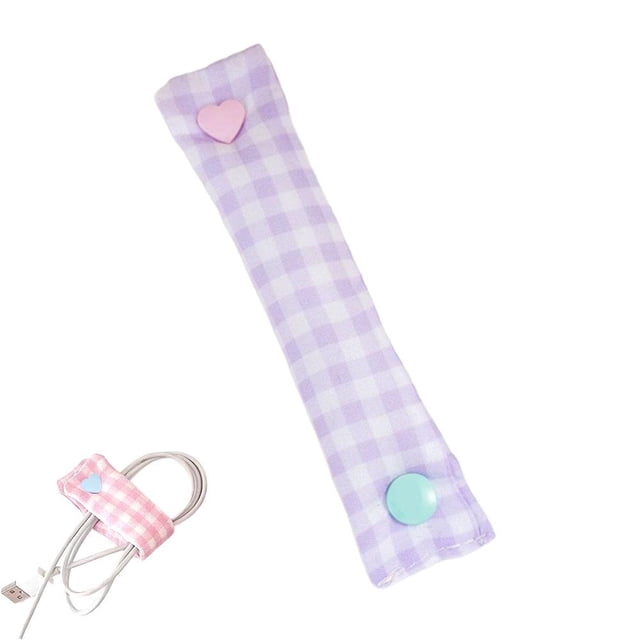 Data Cable Organizer Clips, Charging Cable And Earphone Cable Organizers, Cute Fabric