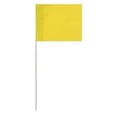 thumbnail image 2 of Marking Flags Yellow 4" X 5" Flag With 21" Wire Staff (100 Flags), 2 of 4