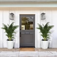 thumbnail image 3 of Bingirl Tall Diamond Planters Set of 2 Distinctive Shape Design Water Level Window Smooth Rolling Wheels Versatile Placement for Patio Porch Living Room Home Office, 3 of 7