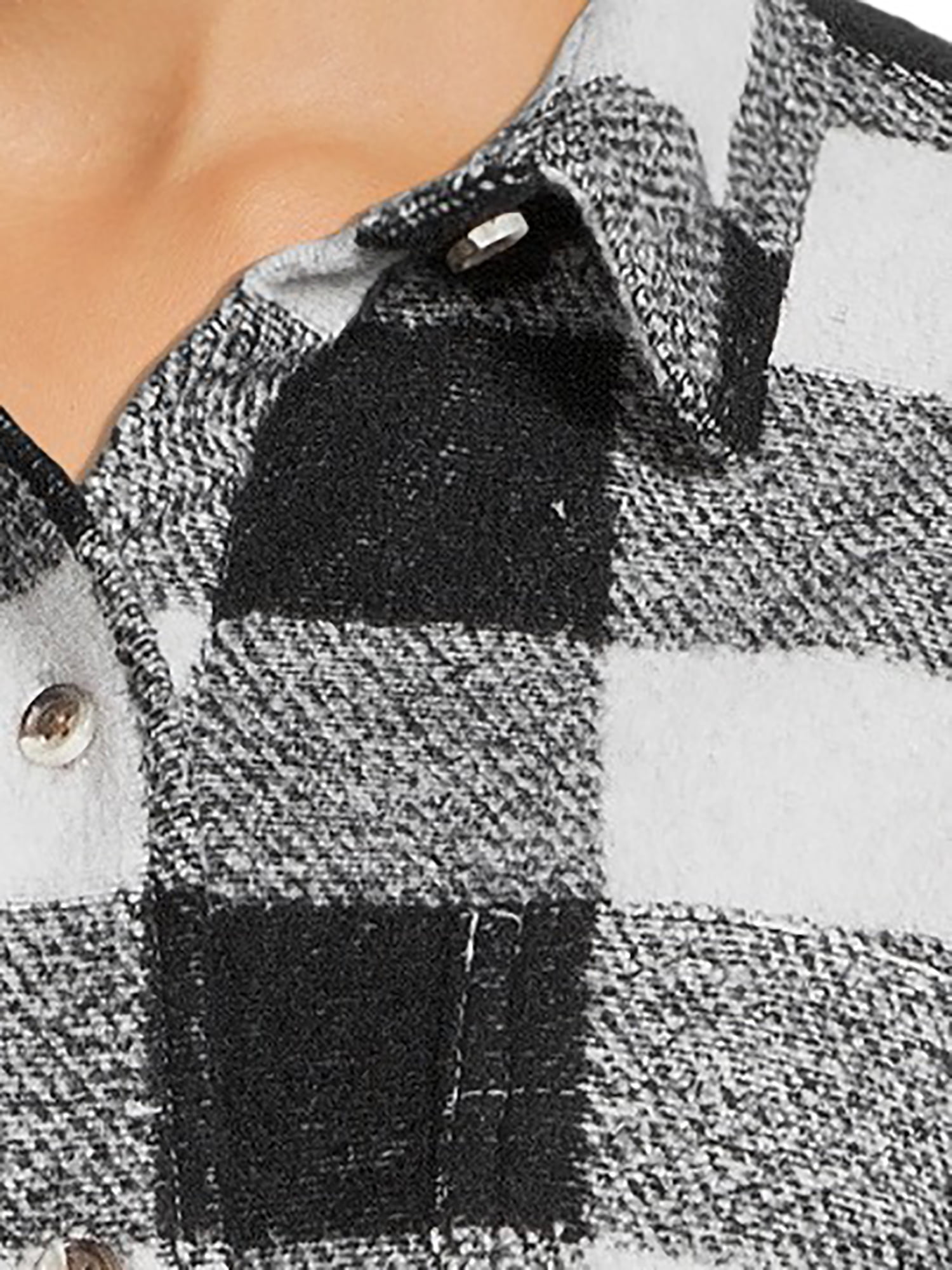 time and tru women's knit cozy button front shirt
