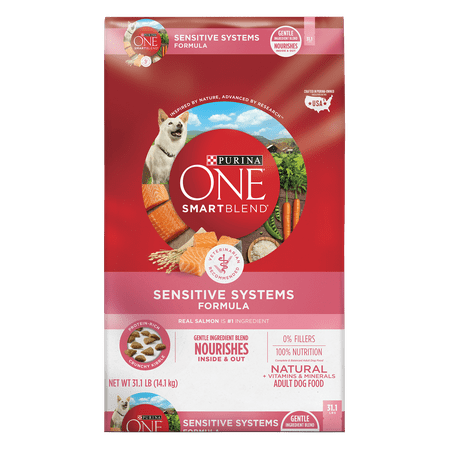 Purina ONE Natural Sensitive Stomach Dry Dog Food; SmartBlend Sensitive Systems Formula - 31.1 lb. (Best Dog Food For Dogs With Sensitive Skin)