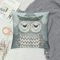 thumbnail image 2 of Orinice Owl Snow Hat Graphic Decorative Cushion Throw Pillow Cover Short Plush Winter Square 1PC 12x12in, 2 of 5