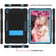 thumbnail image 2 of SOATUTO for Lenovo P11 Plus Case Shockproof Kids Friendly Case Built in Stand For Lenovo P11 Plus / P11 2021 Model TB-J606F TB-J606X TB-J616F - Black+Blue, 2 of 6