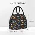 thumbnail image 2 of Rateoe Plaid Dachshund Pattern Lunch Bag Women, Lunch Box, Lunch Bag, Small Leakproof Lunch Tote Large Capacity Reusable Insulated Cooler Lunch Container, 2 of 6